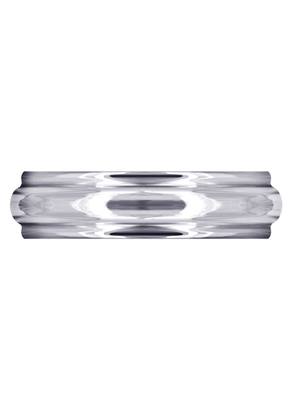 Carved Simple Mens Wedding Band | High Polish Finish (Thomas)