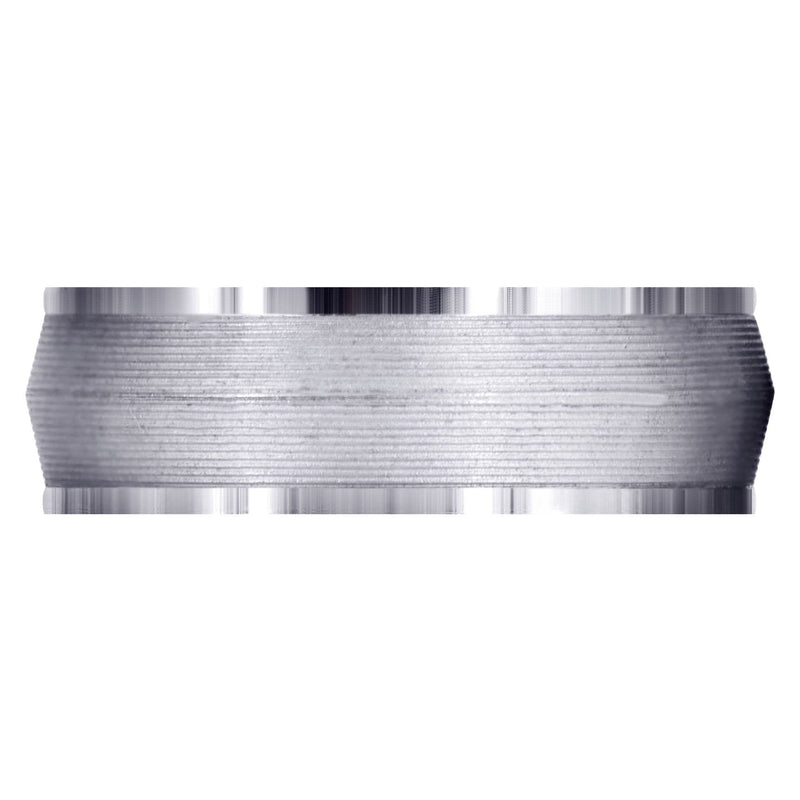 Carved Modern Mens Wedding Band | GB / High Polish Finish (Hudson)