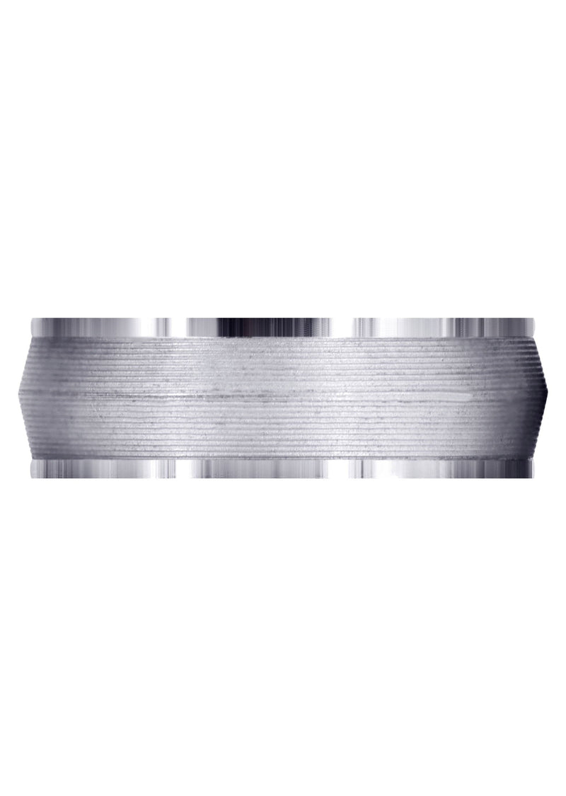 Carved Modern Mens Wedding Band | GB / High Polish Finish (Hudson)