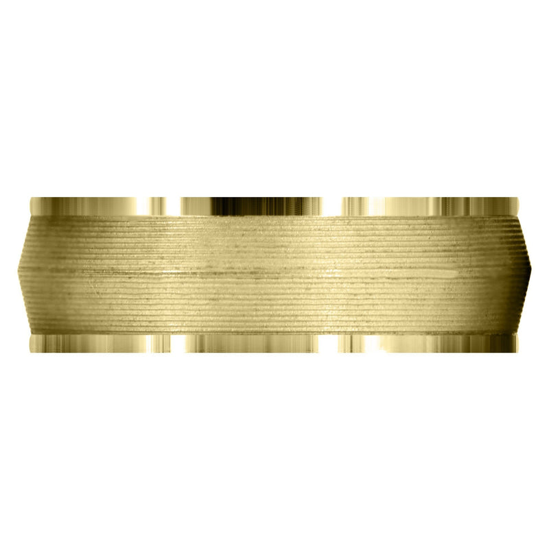 Yellow Gold Carved Modern Mens Wedding Band | GB / High Polish Finish (Connor)