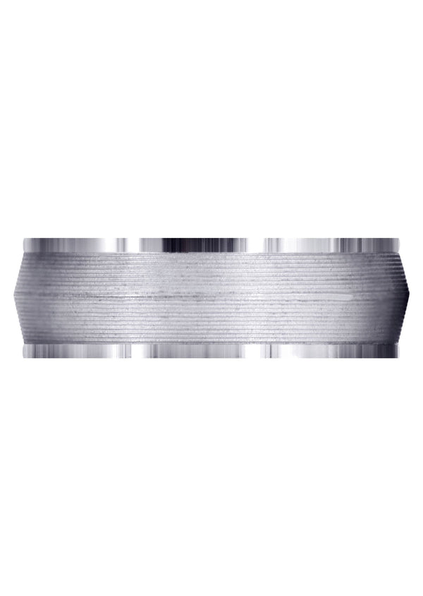Carved Modern Mens Wedding Band | GB / High Polish Finish (Connor)