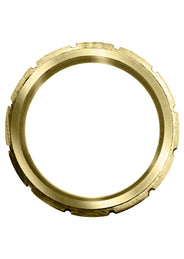 Yellow Gold Fancy Carved Contemporary Mens Wedding Band | Satin Finish (Jace)
