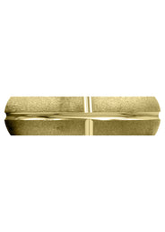 Yellow Gold Carved Simple Mens Engagement Ring | Stone Finish (Brandon)