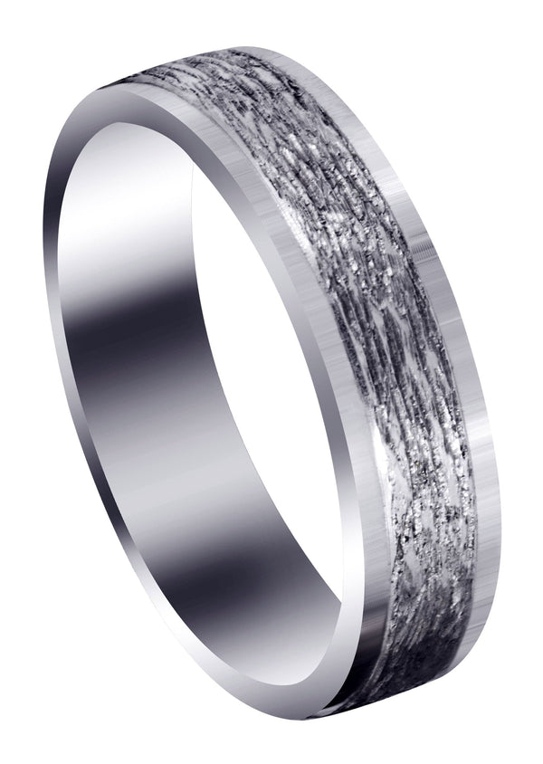 Carved Diamond Cut Mens Wedding Band | Diamond Cut Finish (Theodore)
