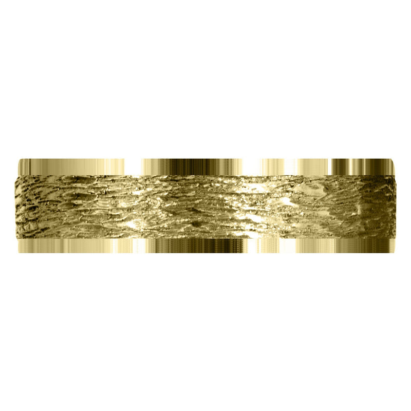Yellow Gold Carved Diamond Cut Mens Wedding Band | Diamond Cut Finish (Theodore)