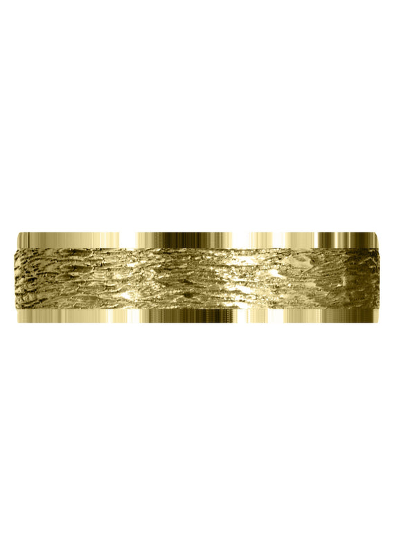 Yellow Gold Carved Diamond Cut Mens Wedding Band | Diamond Cut Finish (Theodore)