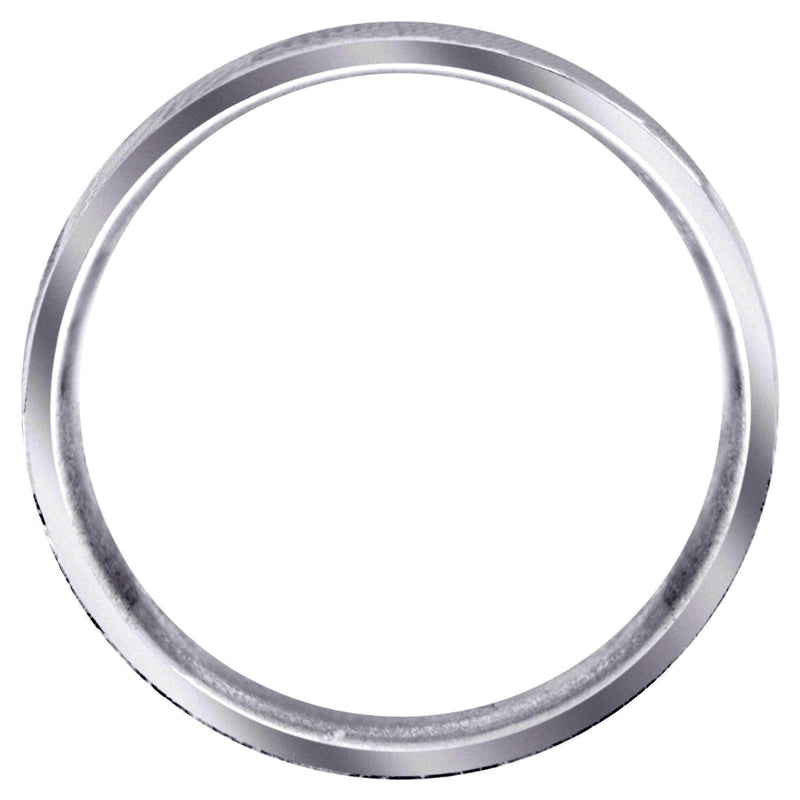 Carved Diamond Cut Mens Wedding Band | Satin / High Polish Finish (Leonardo)