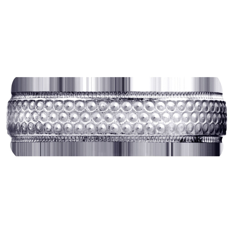 Fancy Carved Contemporary Mens Wedding Band | GB / High Polish Finish (Brody)