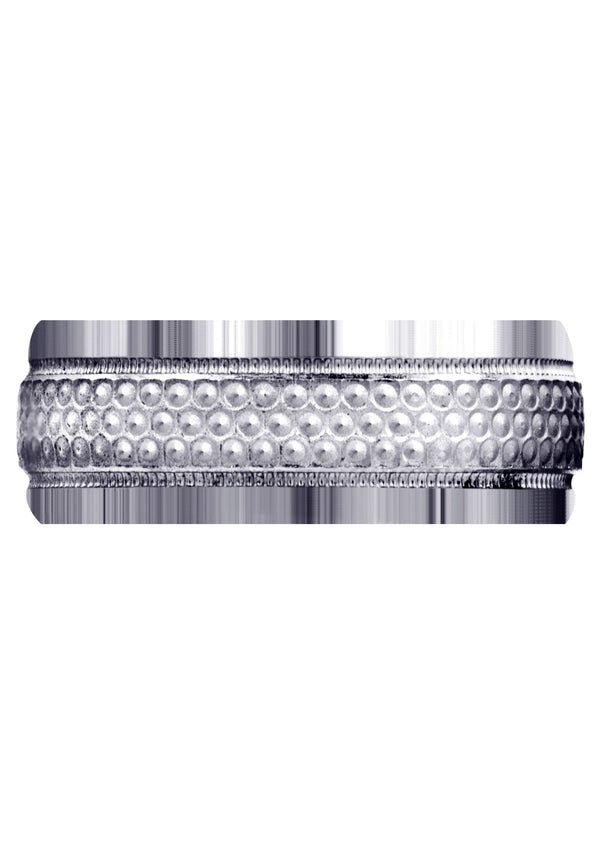 Fancy Carved Contemporary Mens Wedding Band | GB / High Polish Finish (Brody)