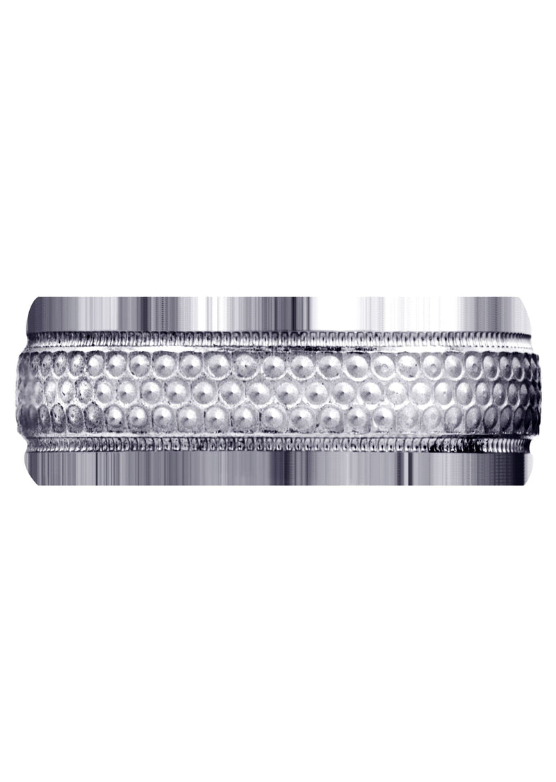 Fancy Carved Contemporary Mens Wedding Band | GB / High Polish Finish (Brody)