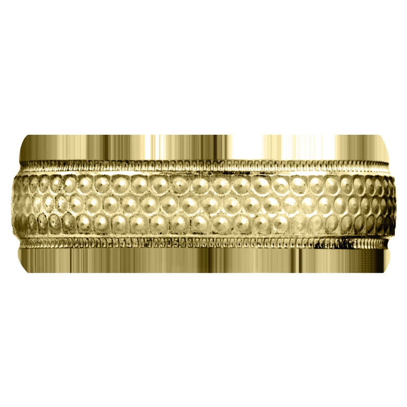 Yellow Gold Fancy Carved Contemporary Mens Wedding Band | GB / High Polish Finish (Brody)