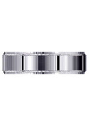 Carved Simple Mens Wedding Band | Satin Finish (Vincent)