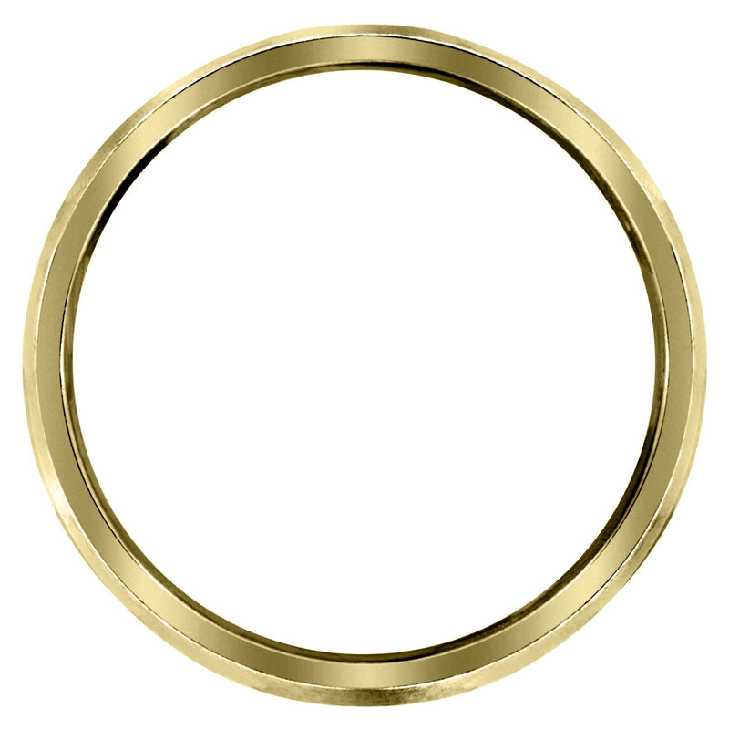 Yellow Gold Carved Diamond Cut Mens Wedding Band | Satin Finish (Greyson)
