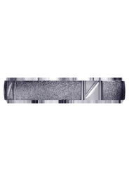 Carved Diamond Cut Mens Wedding Band | Satin Finish (Juan)