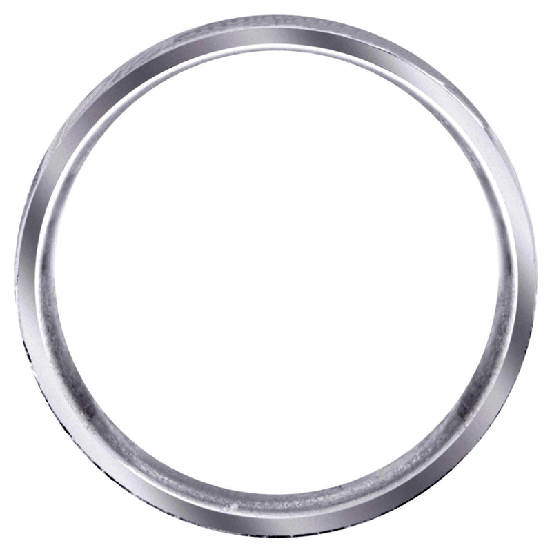 Carved Diamond Cut Mens Wedding Band | Satin Finish (Juan)