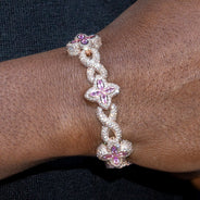 High End Jewelry - Iced Out Flower Bracelet