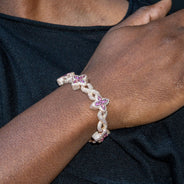 High End Jewelry - Iced Out Flower Bracelet