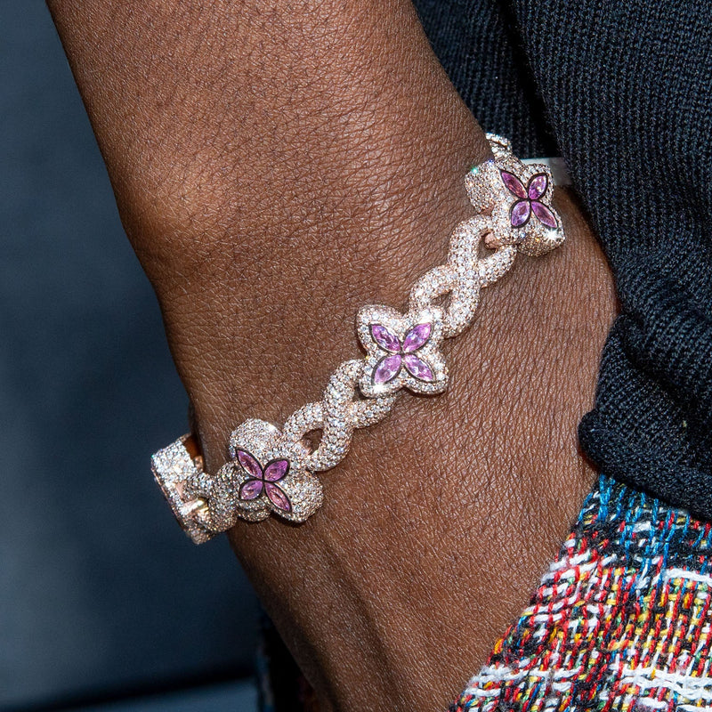 High End Jewelry - Iced Out Flower Bracelet