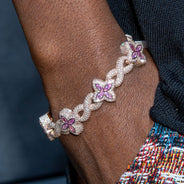 High End Jewelry - Iced Out Flower Bracelet
