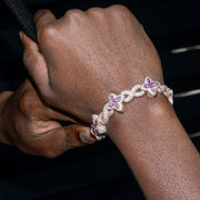 High End Jewelry - Iced Out Flower Bracelet