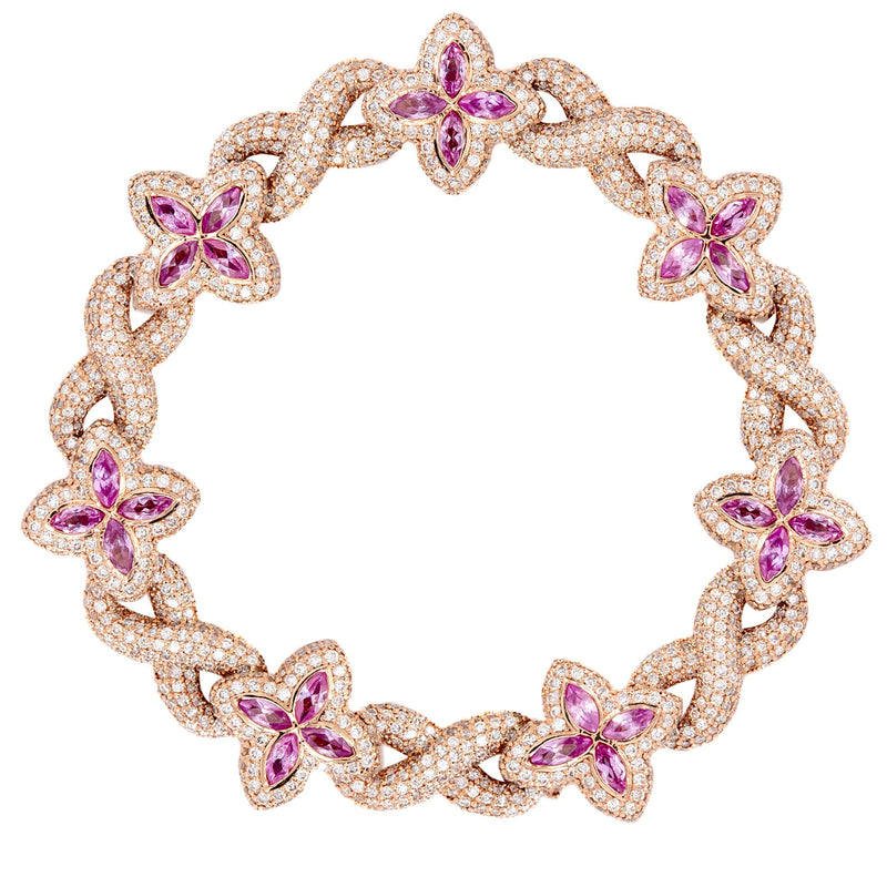 High End Jewelry - Iced Out Flower Bracelet