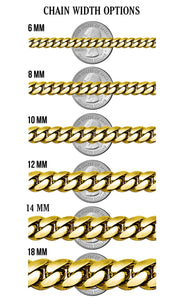 White Gold Plated Mens Iced Out Miami Cuban Link Chain