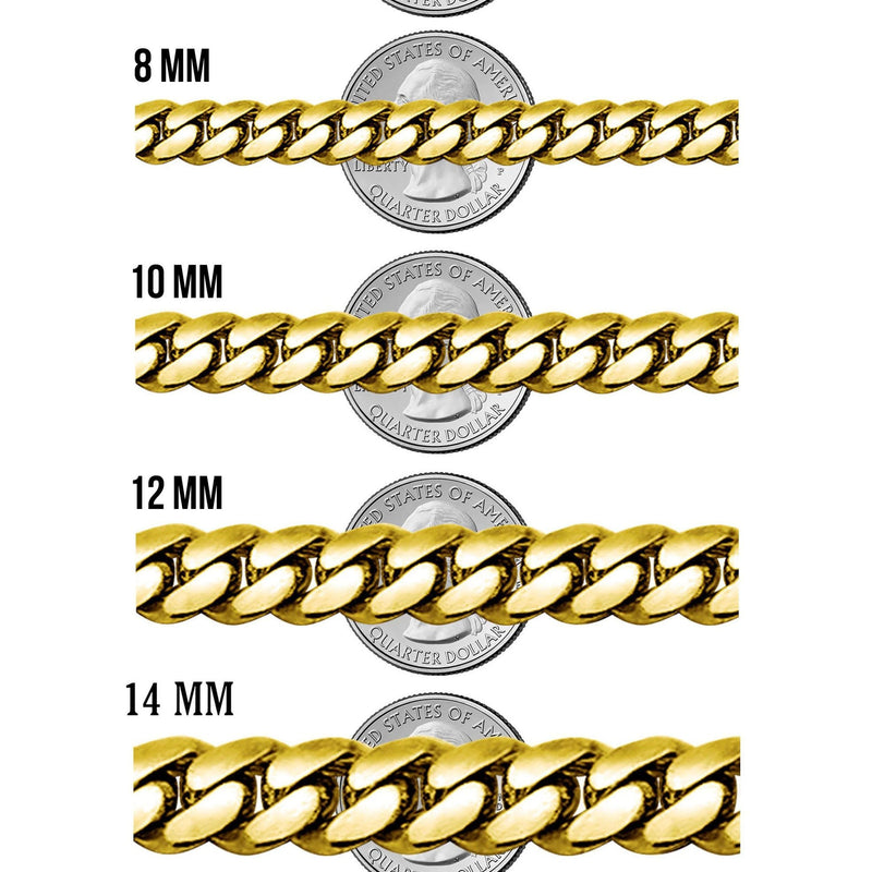 White Gold Plated Mens Iced Out Miami Cuban Link Bracelet