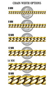 Gold Plated Mens Chain Iced Out Miami Cuban Link