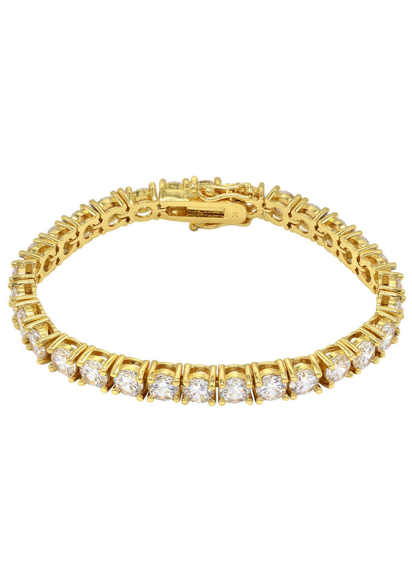 Lab Grown Diamond Tennis Bracelet - 14K Yellow Gold