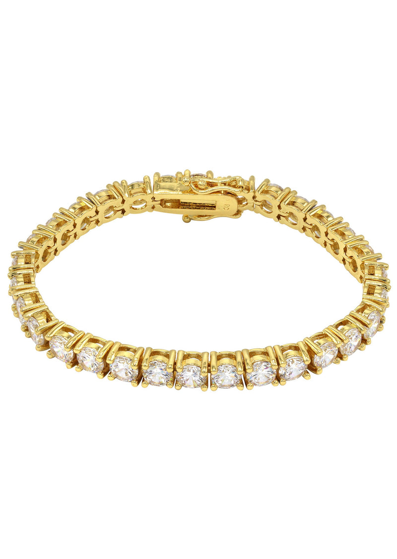 Lab Grown Diamond Tennis Bracelet - 14K Yellow Gold