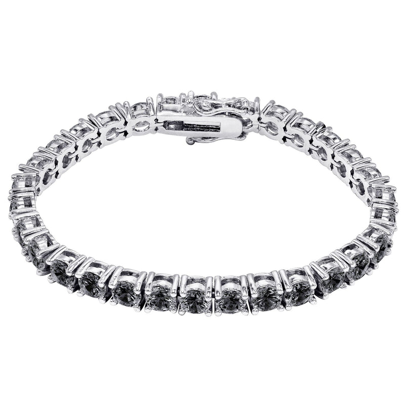 Womens Black Diamond Tennis Bracelet