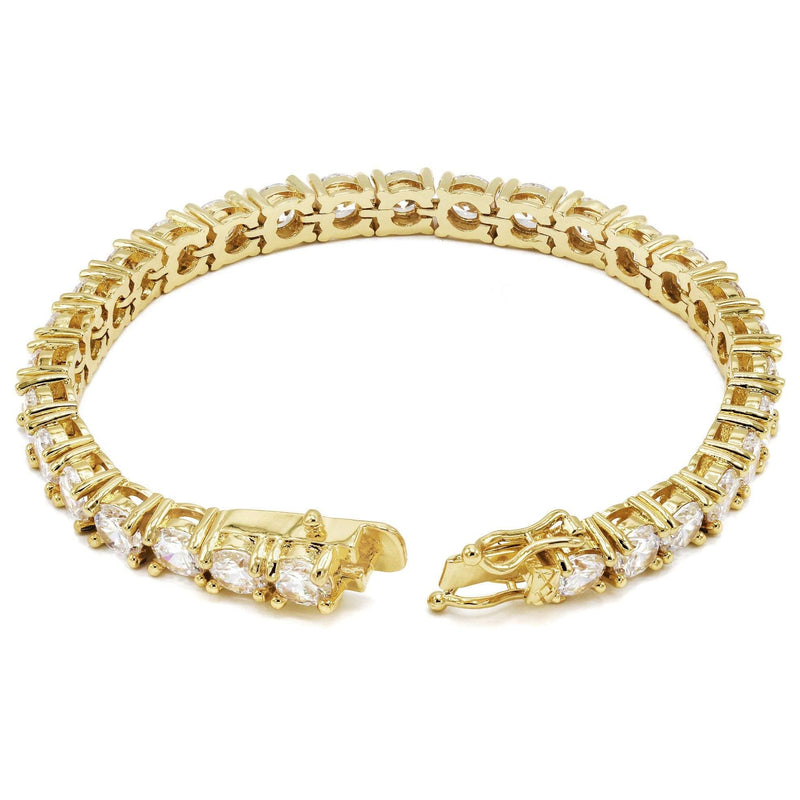 Womens Diamond Gold Tennis Bracelet