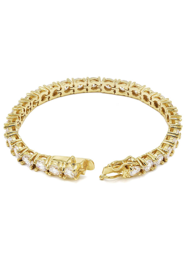 Womens Diamond Gold Tennis Bracelet