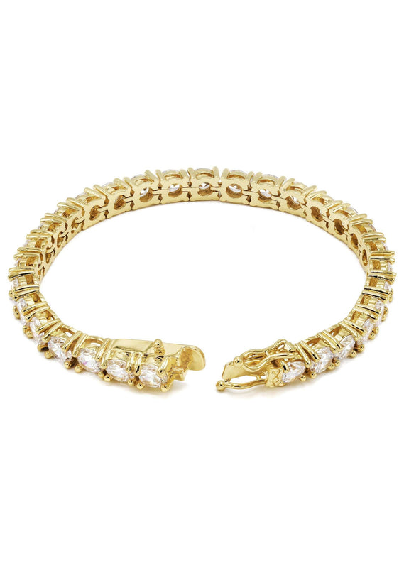 Womens Diamond Gold Tennis Bracelet