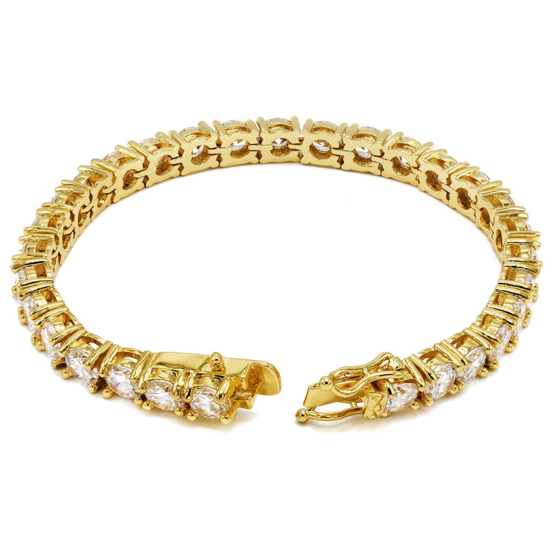 Womens Lab Grown Diamond Tennis Bracelet - 14K Yellow Gold
