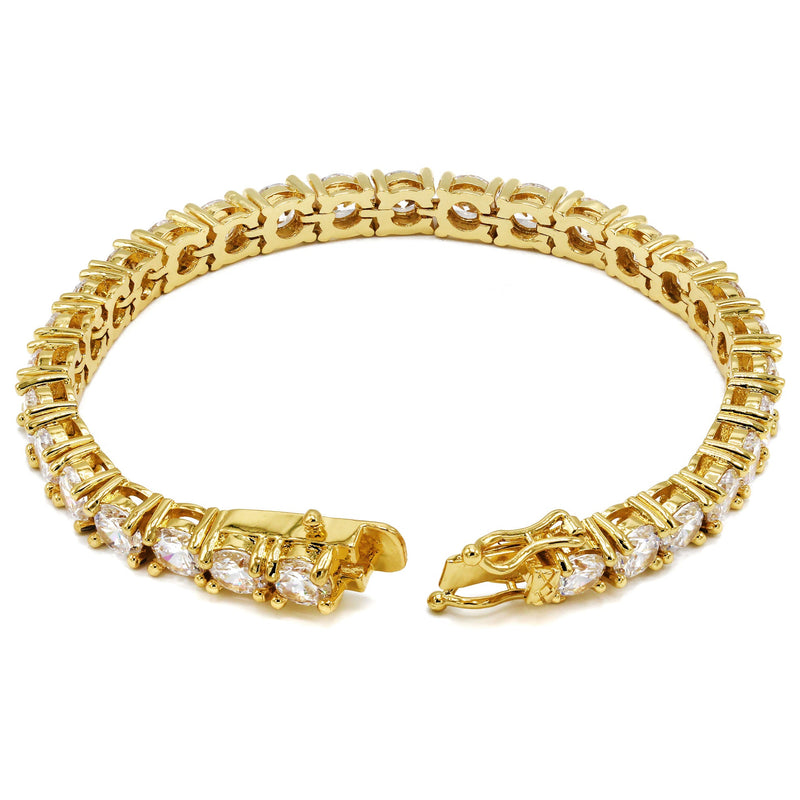 Lab Grown Diamond Tennis Bracelet - 14K Yellow Gold