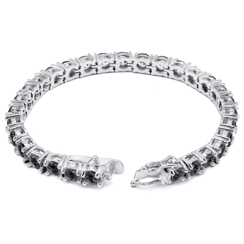Womens Black Diamond Tennis Bracelet