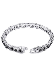 Womens Black Diamond Tennis Bracelet