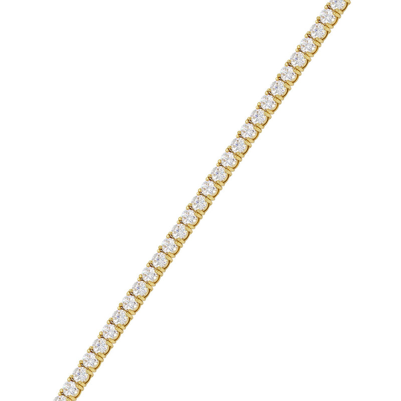 Lab Grown Diamond Tennis Bracelet - 14K Yellow Gold