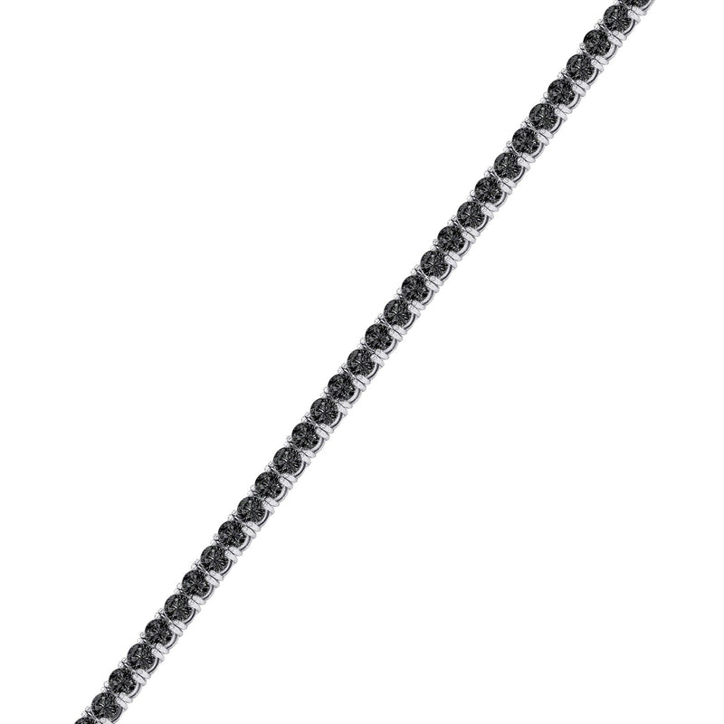 Womens Black Diamond Tennis Bracelet