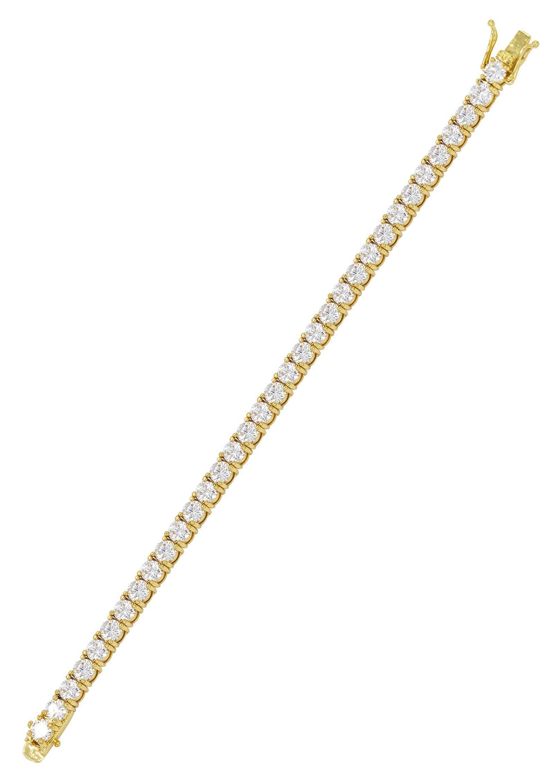 Womens Lab Grown Diamond Tennis Bracelet - 14K Yellow Gold