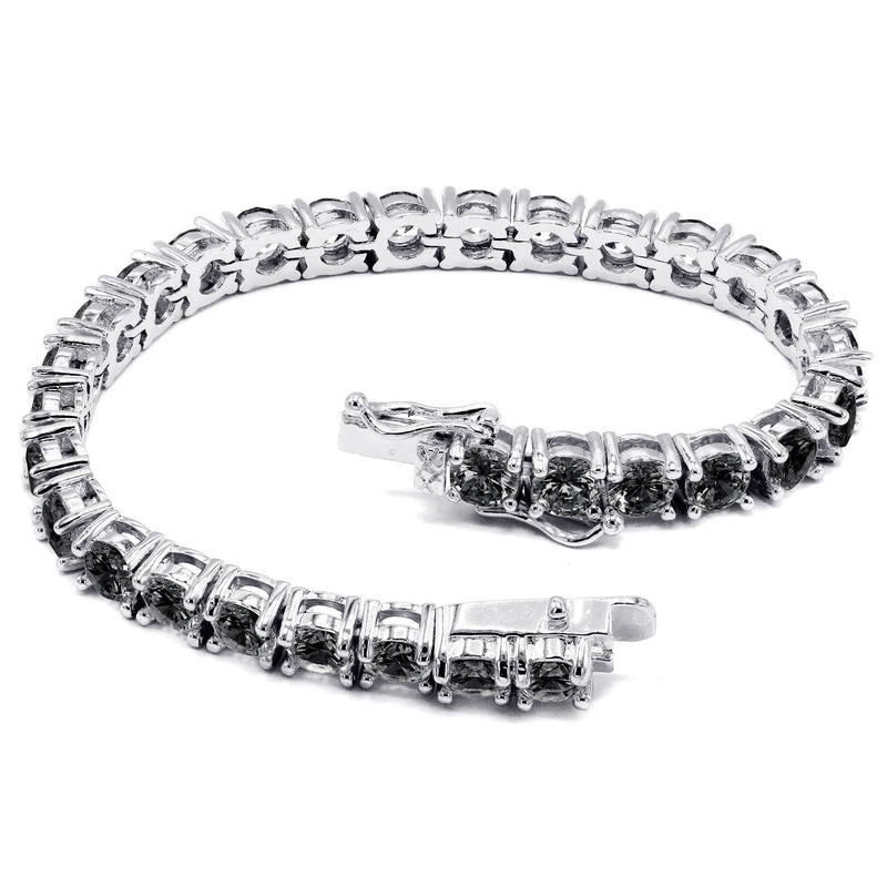 Womens Black Diamond Tennis Bracelet
