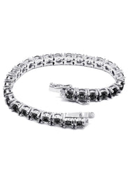Womens Black Diamond Tennis Bracelet