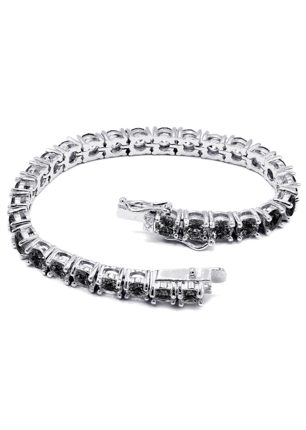 Womens Black Diamond Tennis Bracelet