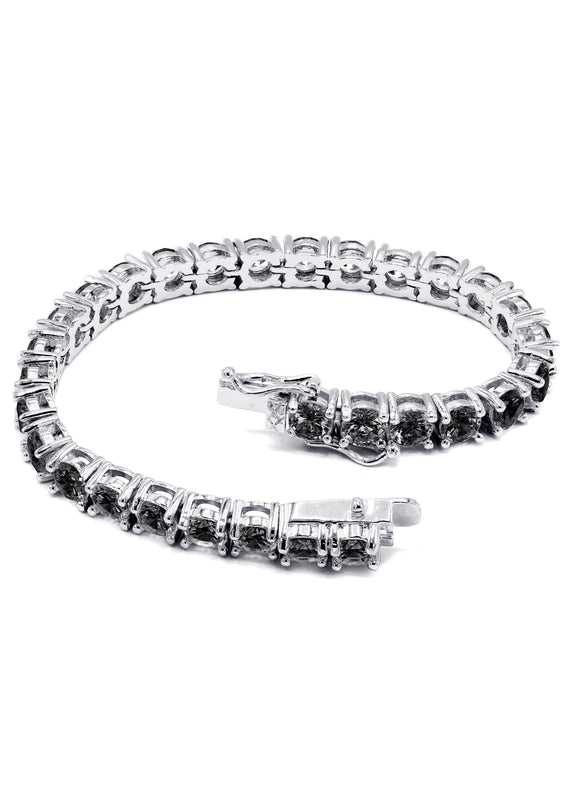 Womens Black Diamond Tennis Bracelet