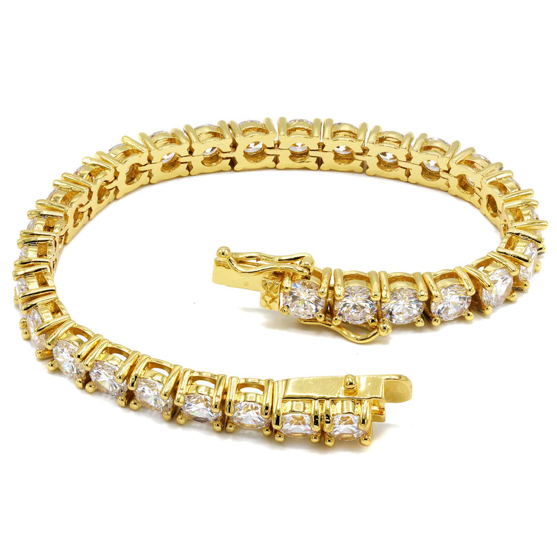 Lab Grown Diamond Tennis Bracelet - 14K Yellow Gold