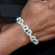 High End Jewelry - Iced Out Emerald Bracelet