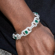High End Jewelry - Iced Out Emerald Bracelet