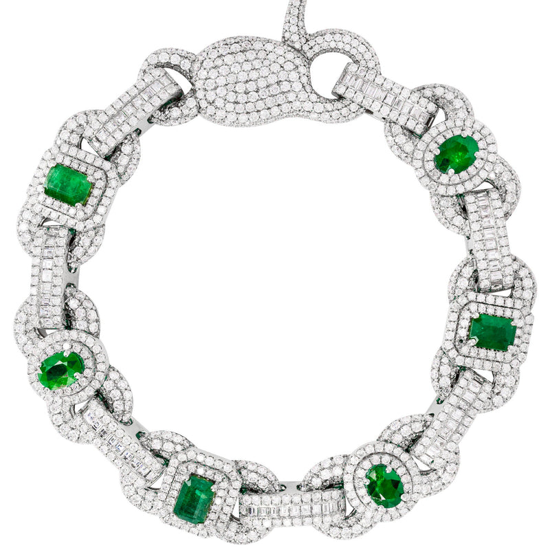 High End Jewelry - Iced Out Emerald Bracelet