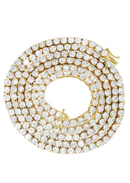 Women Jewelry - Diamond Necklace For Women | Tennis Chain 14K Yellow Gold